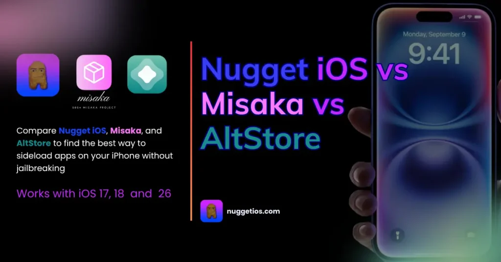 Nugget iOS vs Misaka vs AltStore