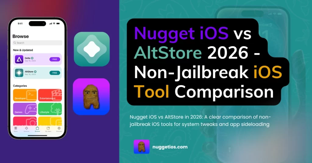 Nugget iOS vs AltStore 2026 – Non-Jailbreak iOS Tool Comparison